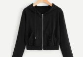 High quality sweatshirts solid colour Crop Hoodie