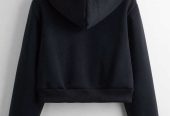 High quality sweatshirts solid colour Crop Hoodie