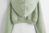 High quality sweatshirts solid colour Crop Hoodie