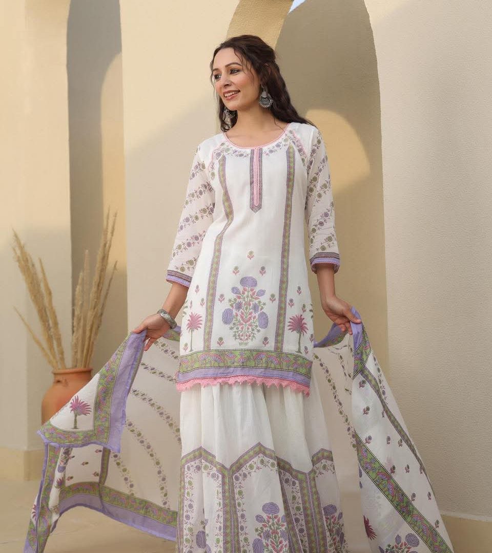 Sharara Three Piece